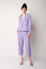 Pantaloni crop con risvolto