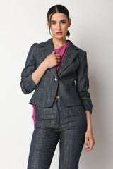 Blazer monopetto in cotone