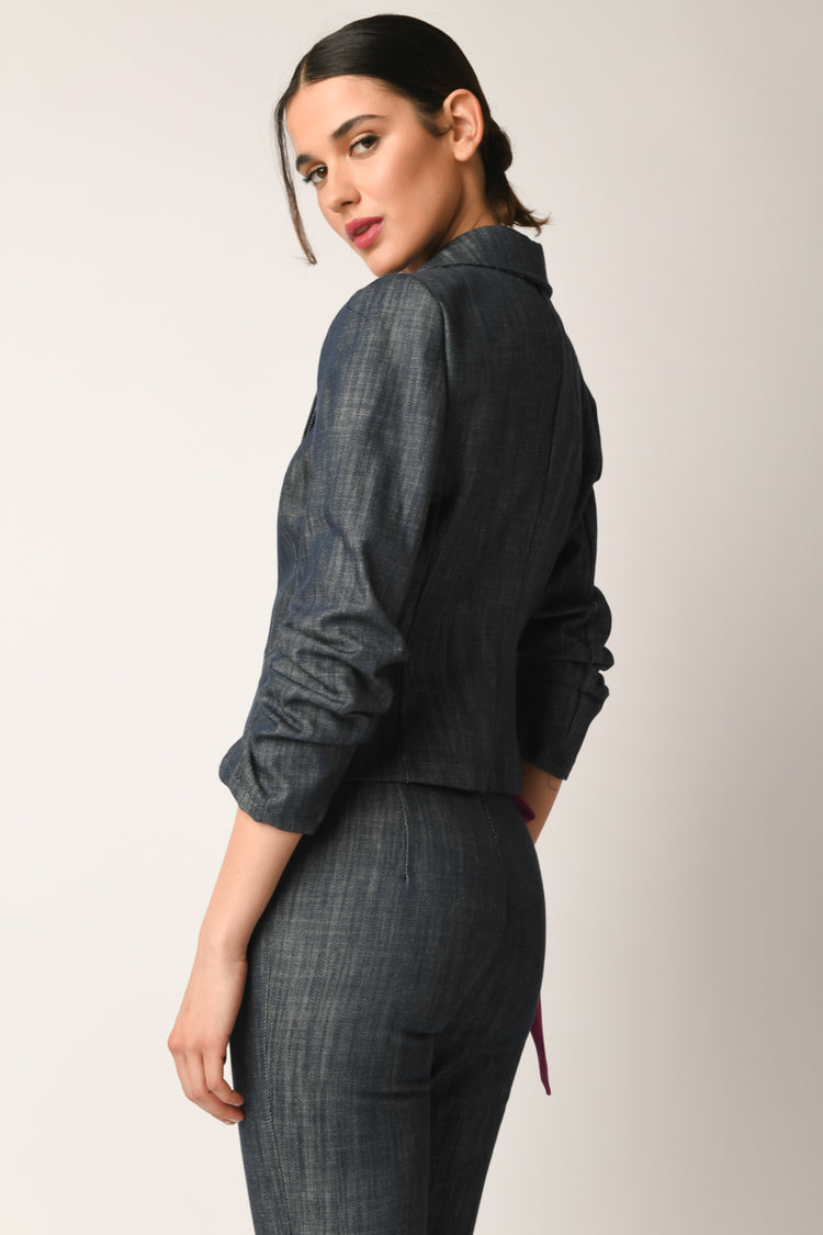 Blazer monopetto in cotone
