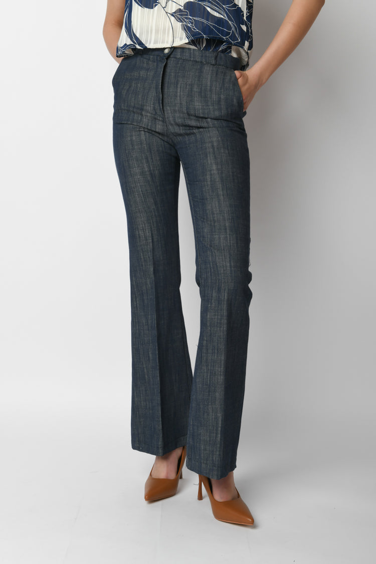 Pantaloni svasati in cotone