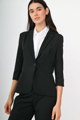 Blazer monopetto con maniche crop