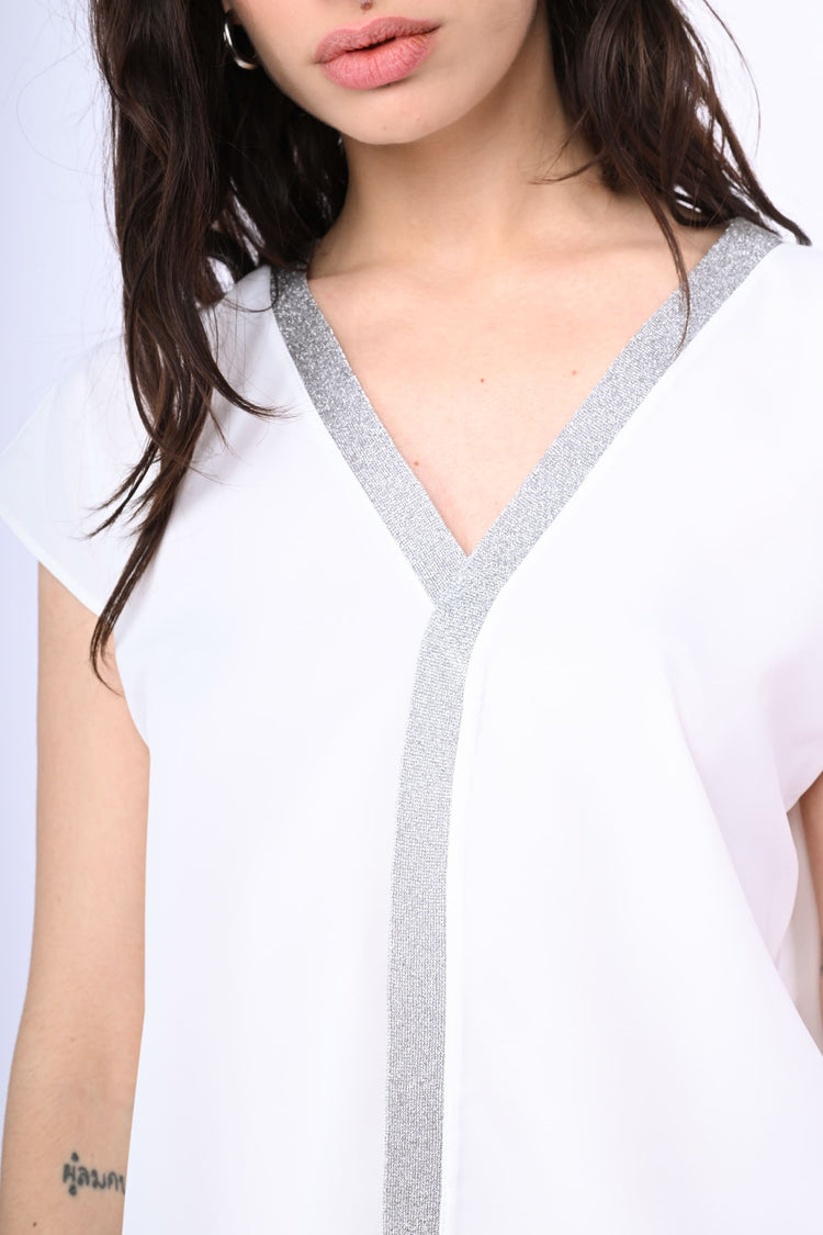 Top con profili lurex