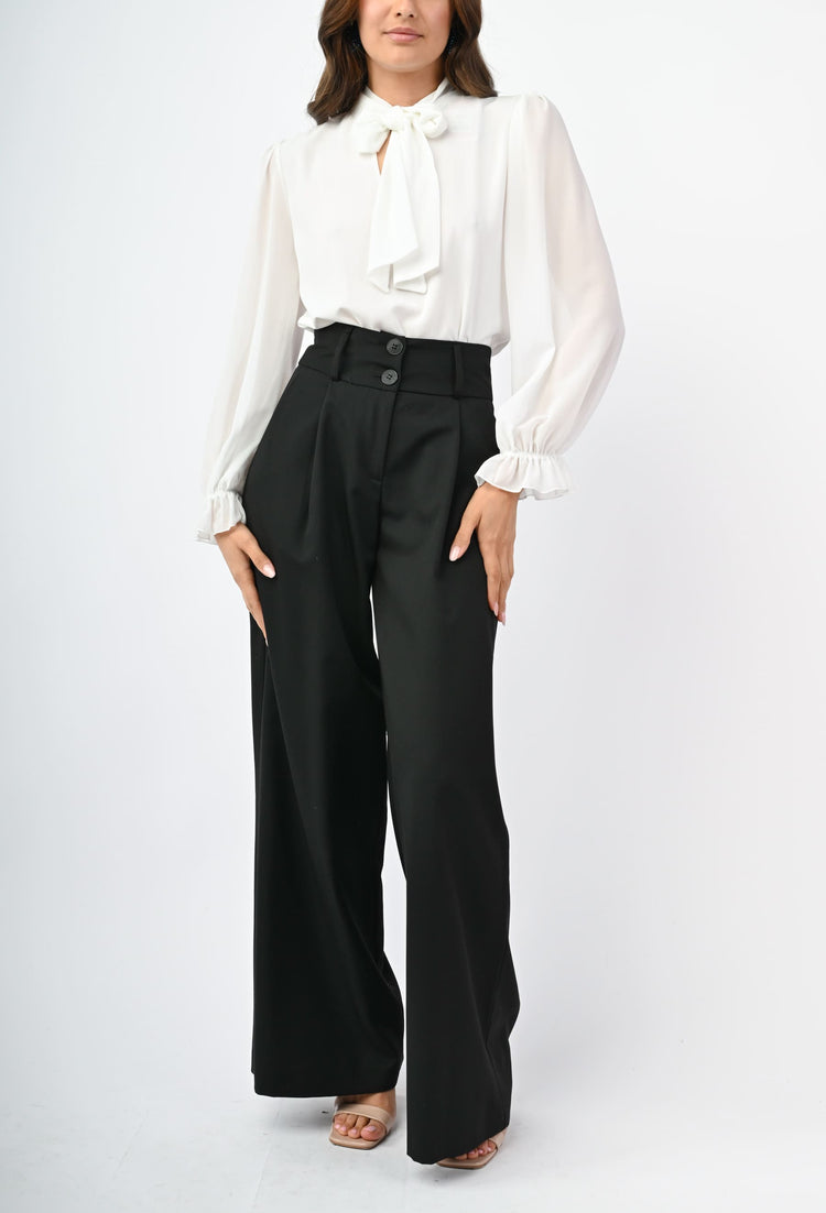 Pantaloni palazzo a vita alta