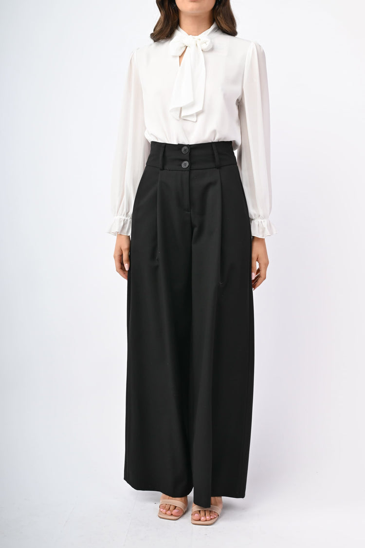 Pantaloni palazzo a vita alta