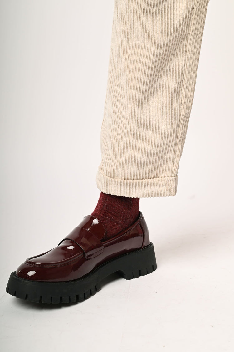 Pantaloni baggy in velluto a coste