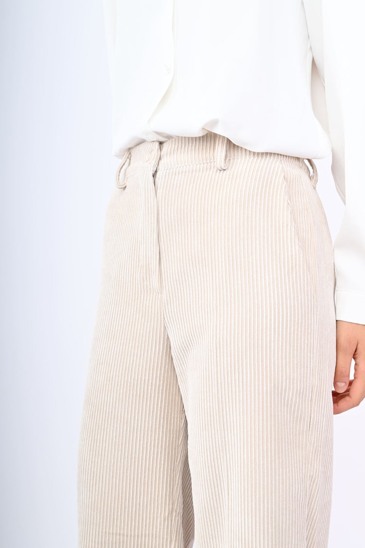 Pantaloni palazzo in velluto a coste
