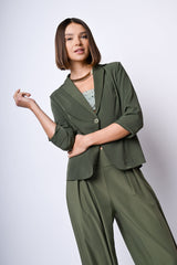 Blazer con maniche crop