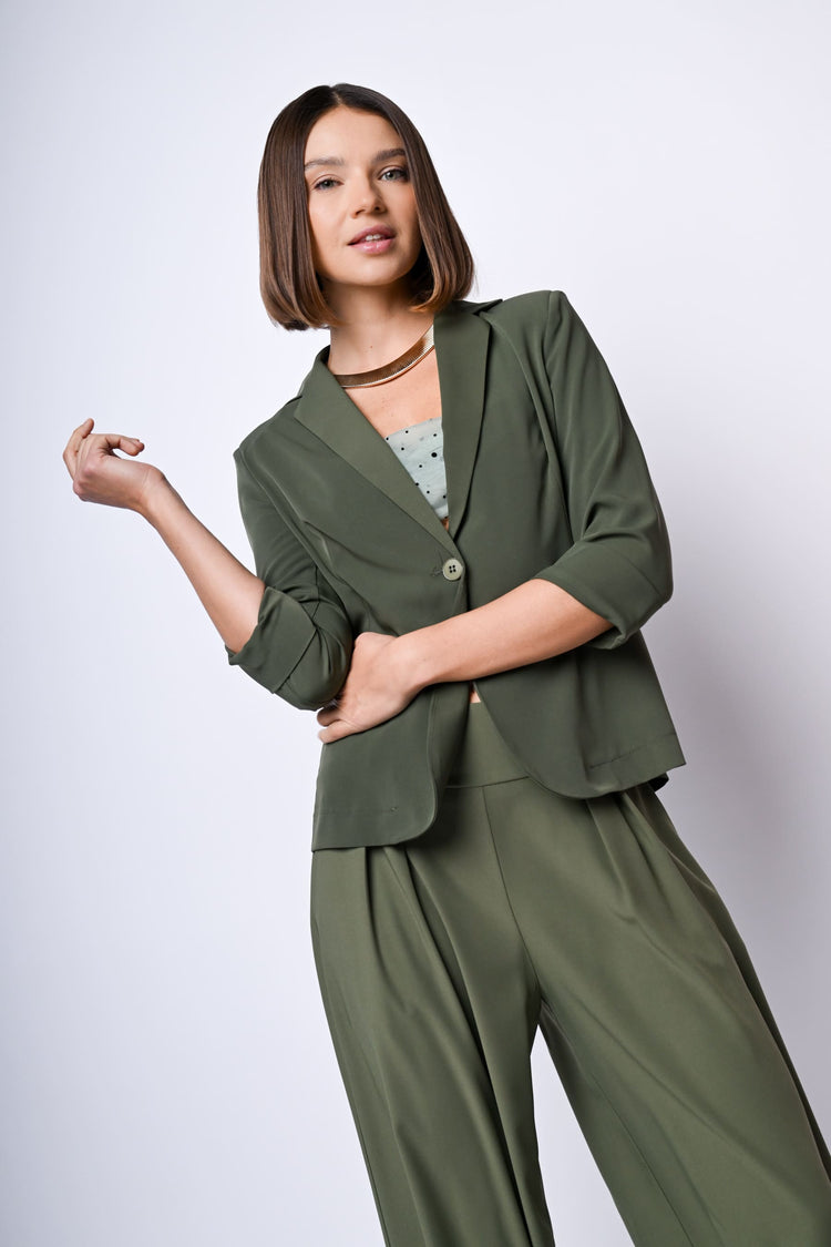 Blazer con maniche crop