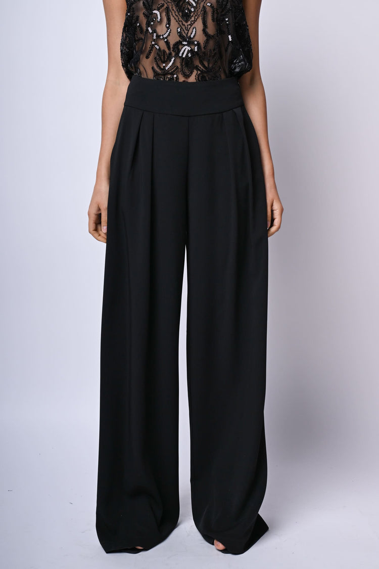 Pantaloni palazzo con pieghe