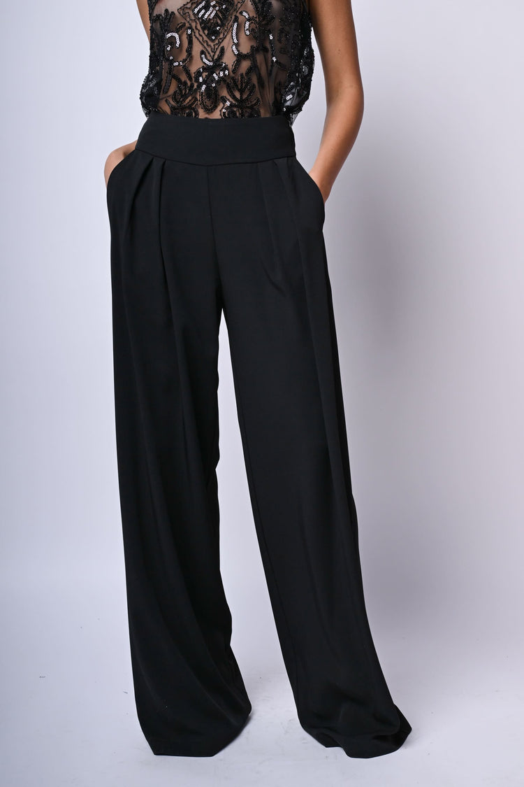 Pantaloni palazzo con pieghe