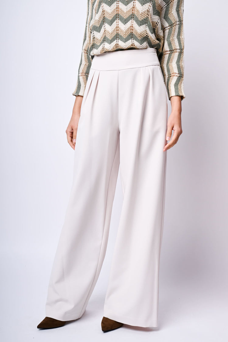 Pantaloni palazzo con pieghe