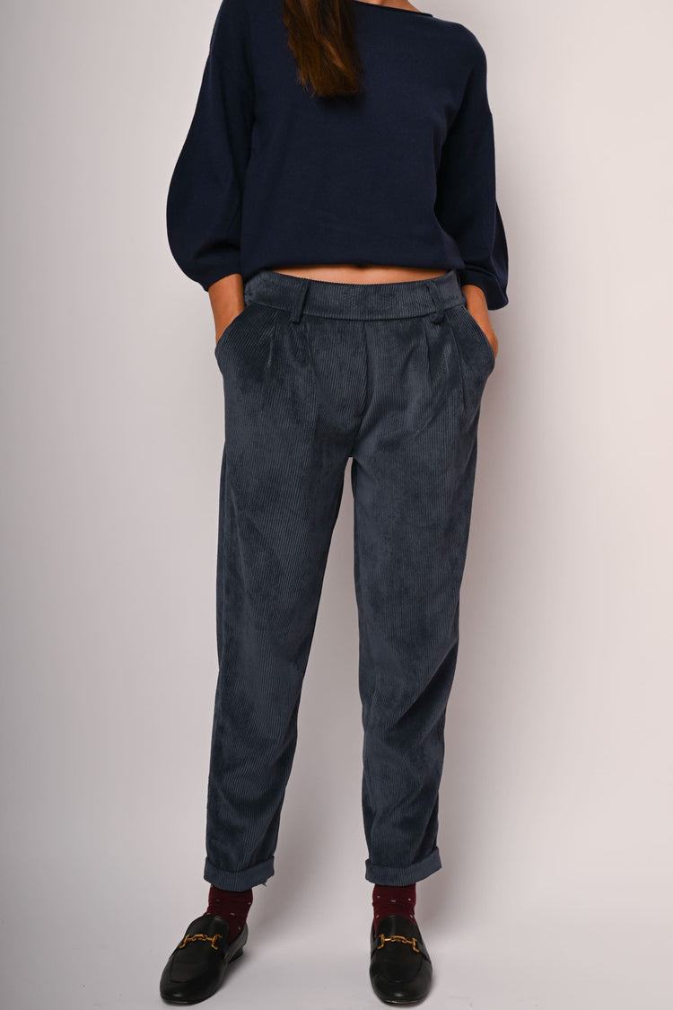 Pantaloni baggy in velluto a coste