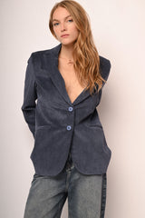 Blazer in velluto a coste