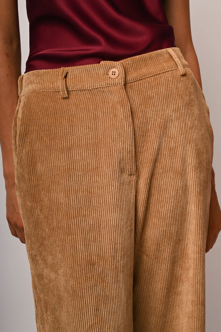 Pantaloni palazzo in velluto a coste