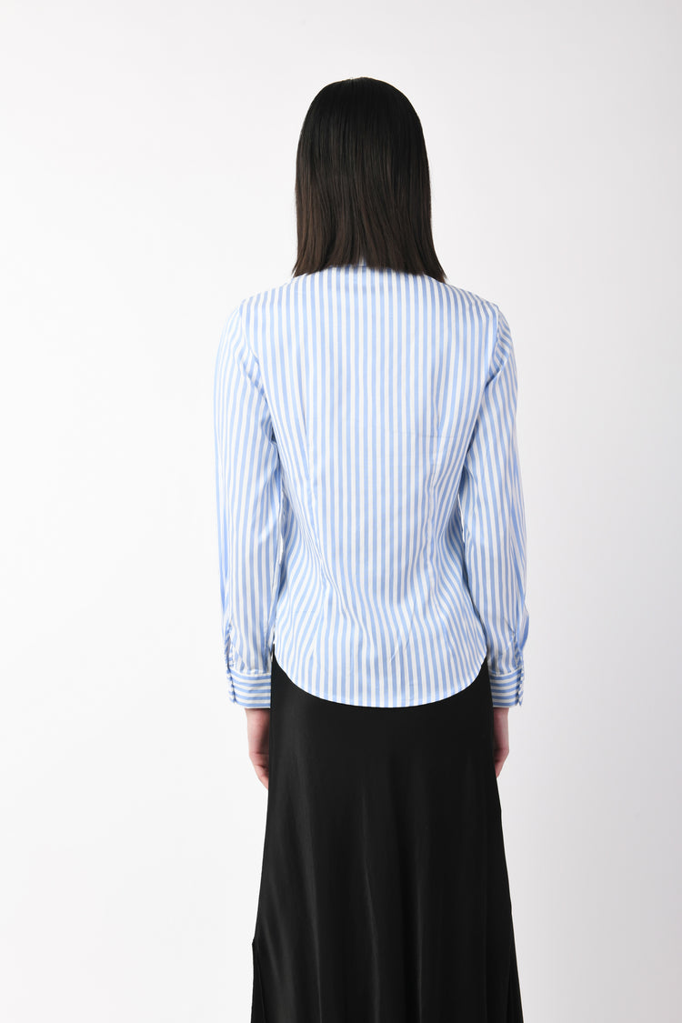 Camicia misto cotone a righe