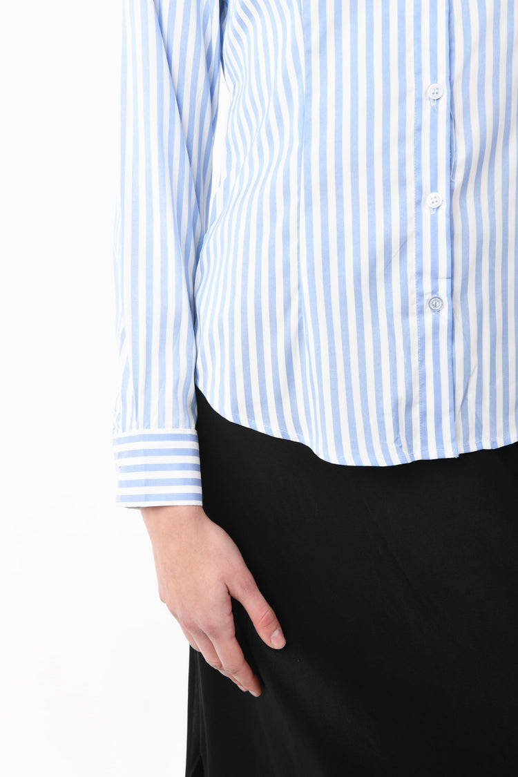 Camicia misto cotone a righe
