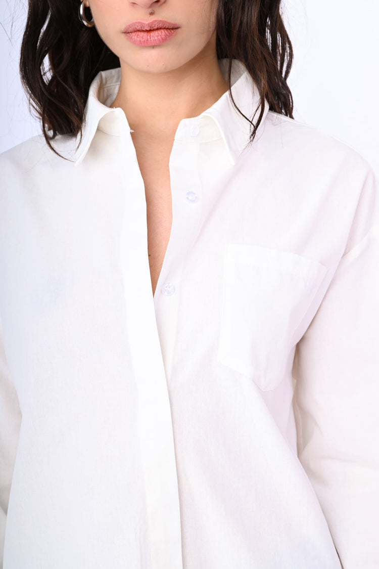 Camicia oversize in cotone