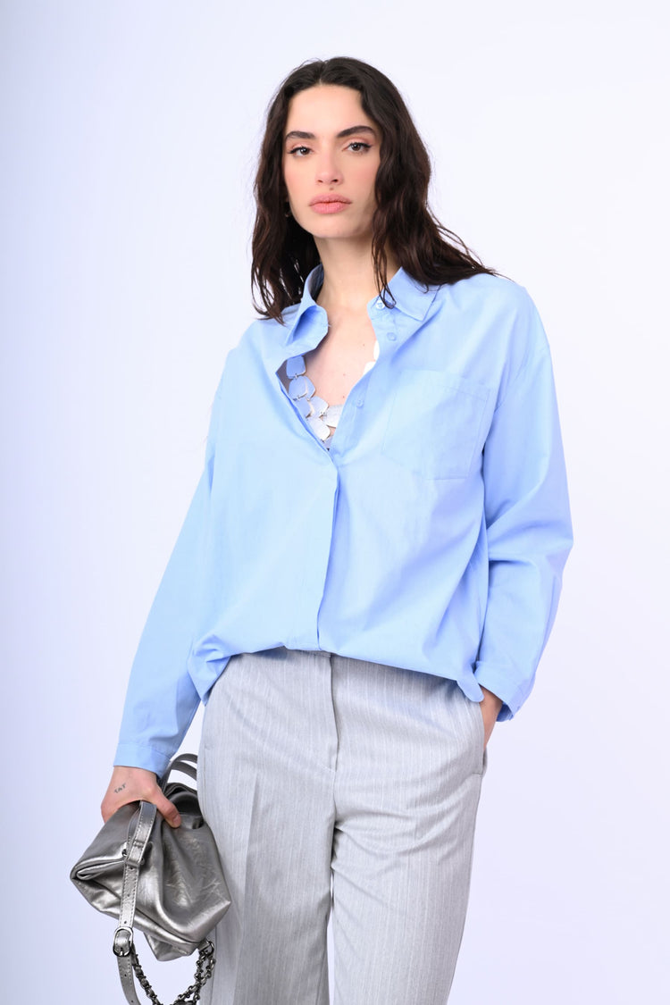 Camicia over con tasca