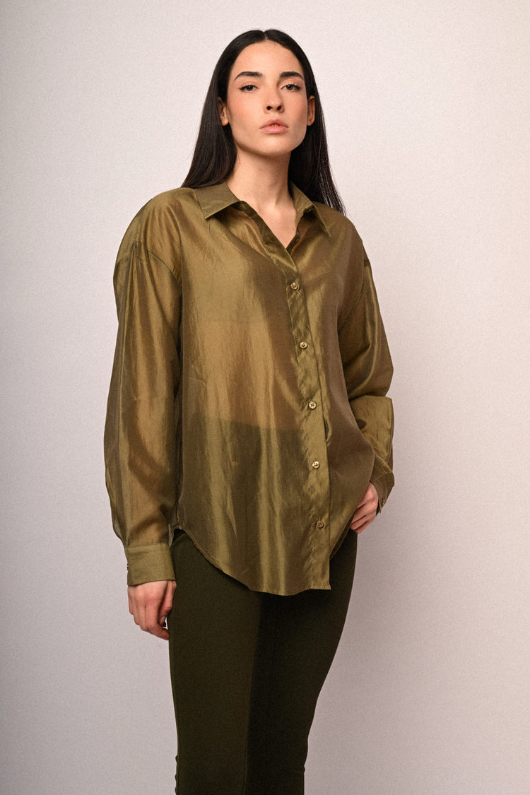 Camicia in organza misto lyocell