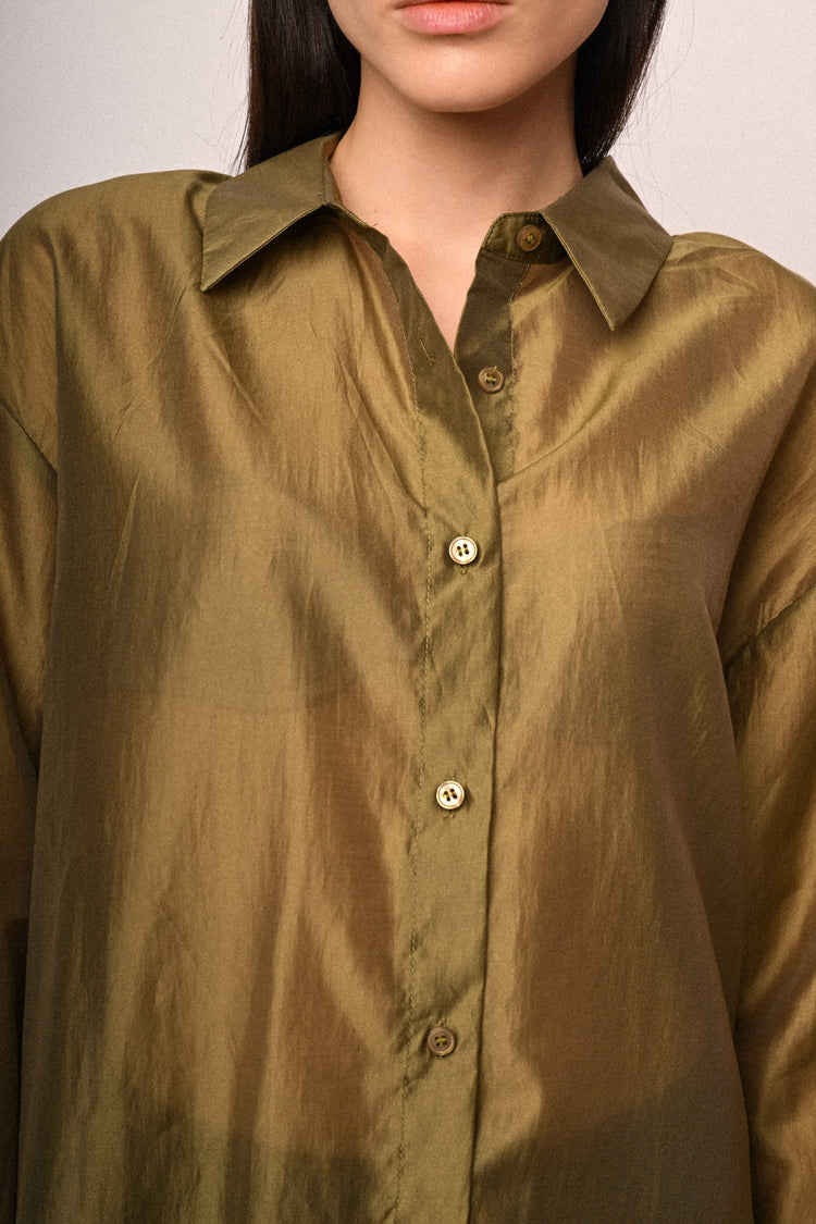 Camicia in organza misto lyocell