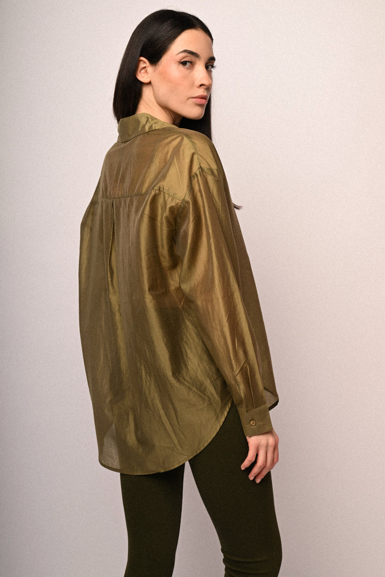 Camicia in organza misto lyocell
