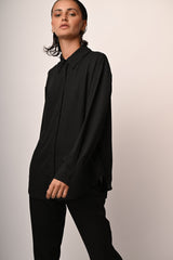 Camicia oversize con strass