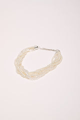 Collana con multifili intrecciati in perline