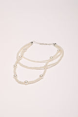 Collana a triplo filo con perline