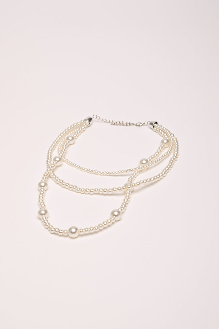 Collana a triplo filo con perline