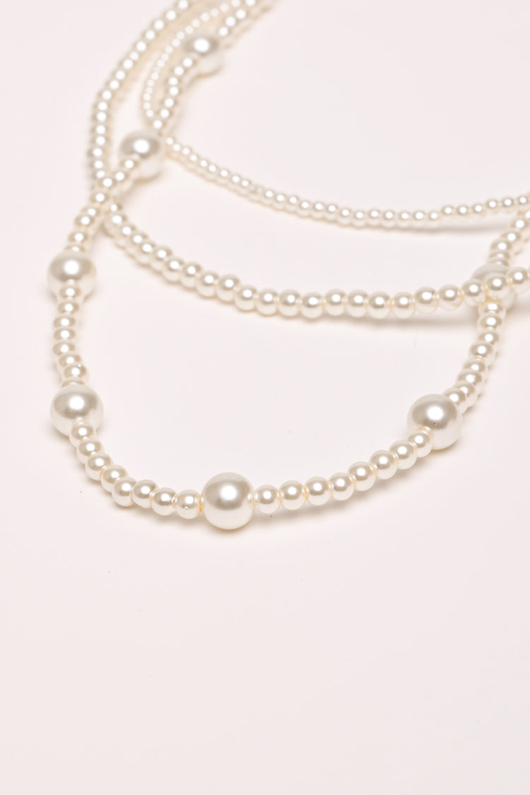 Collana a triplo filo con perline