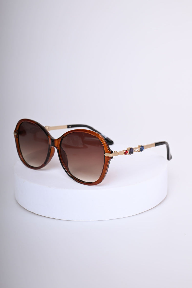Occhiale da sole con strass