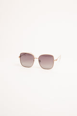 Occhiale da sole in stile aviatore rosa/oro