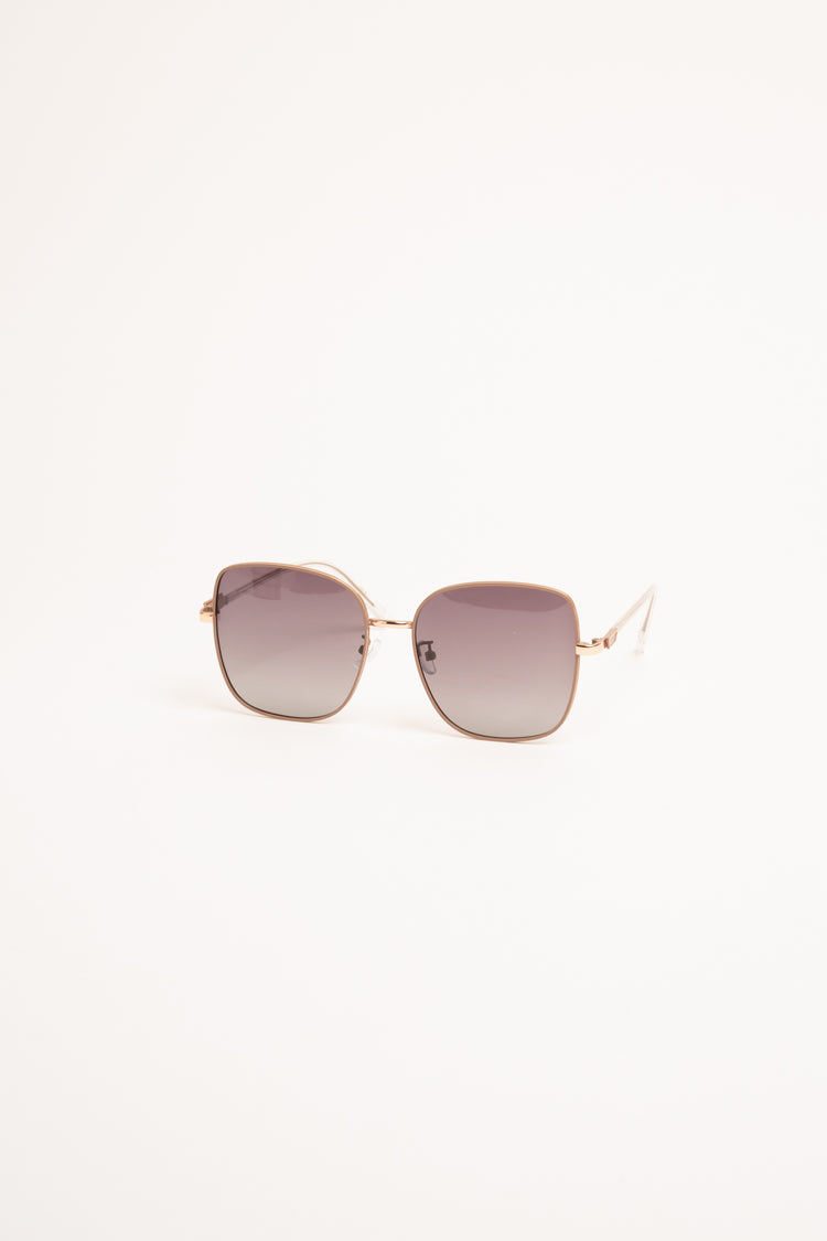 Occhiale da sole in stile aviatore rosa/oro