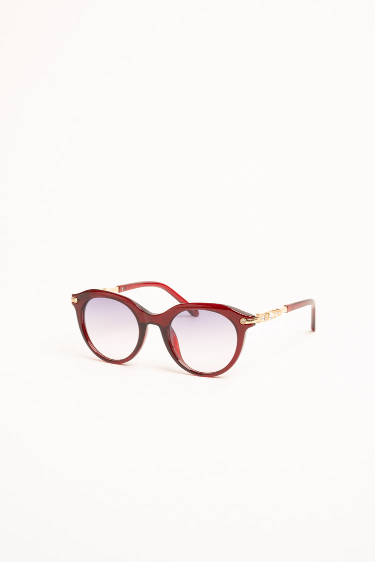 Occhiale da sole rossi con strass