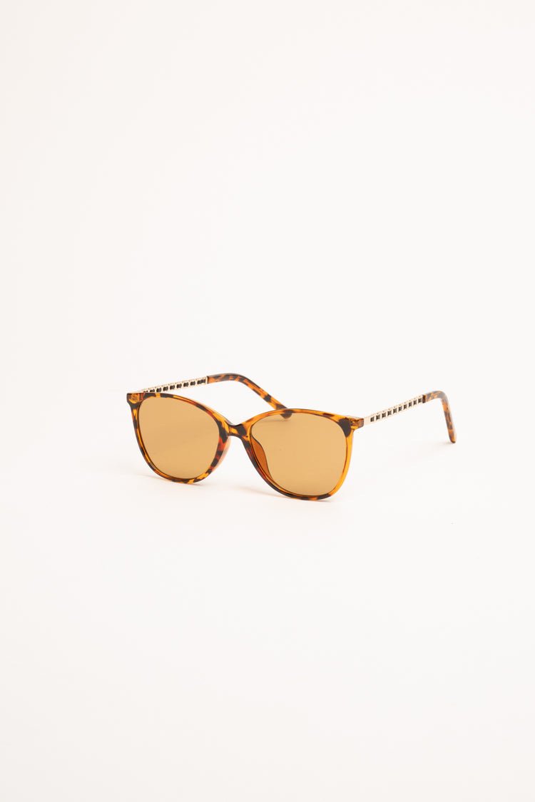 Occhiale da sole effetto tartarugato bronzo