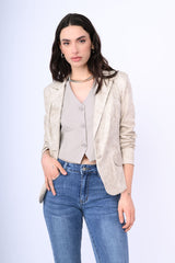 Blazer monopetto similpelle