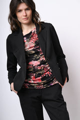 Blazer monopetto in tessuto tecnico