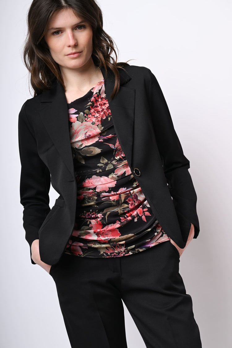Blazer monopetto in tessuto tecnico