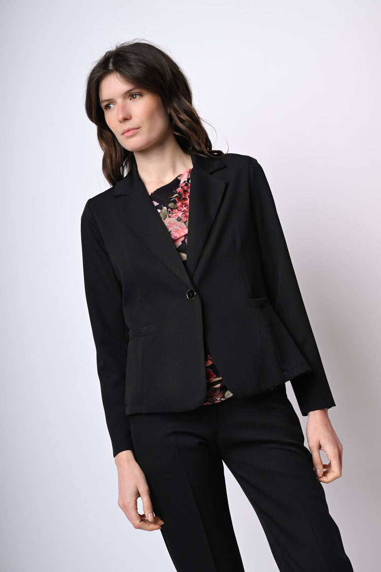 Blazer monopetto in tessuto tecnico