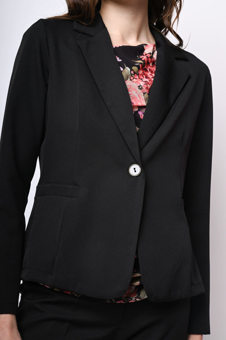 Blazer monopetto in tessuto tecnico