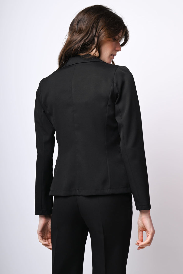 Blazer monopetto in tessuto tecnico