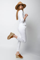Blazer monopetto in cotone stretch
