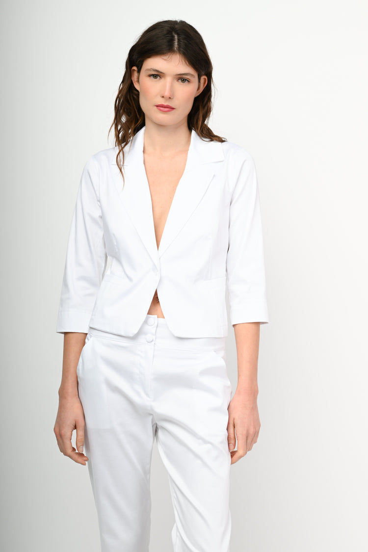 Blazer monopetto in raso
