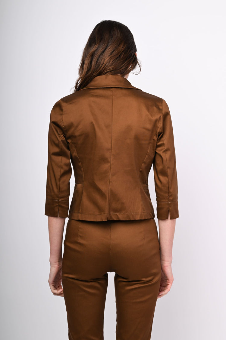 Blazer monopetto in raso