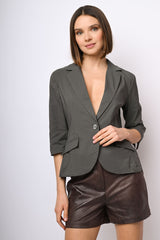 Blazer monopetto misto viscosa
