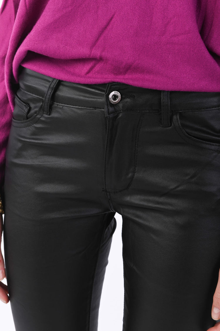 Pantaloni skinny tessuto spalmato