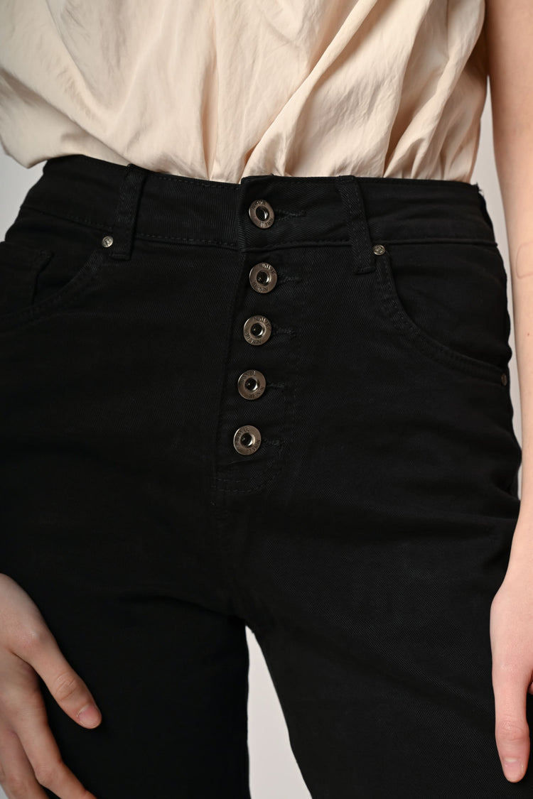 Pantaloni in drill con bottoni