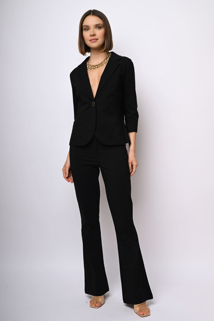Blazer monopetto misto viscosa