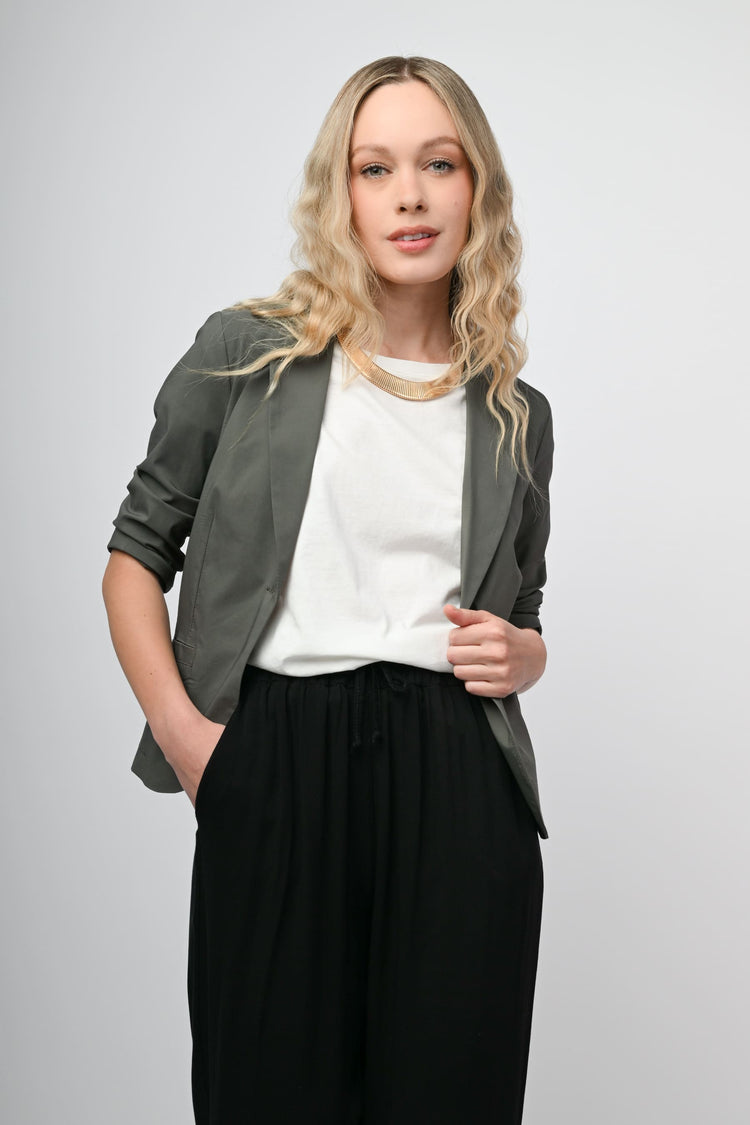Blazer monopetto misto viscosa