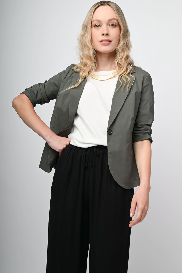 Blazer monopetto misto viscosa